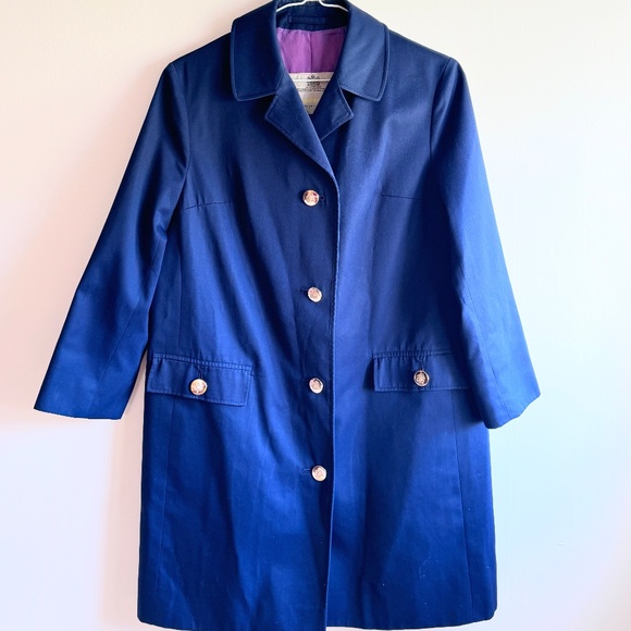 Vintage Rain Jacket Navy Blue - Picture 1 of 4